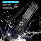 Handheld Flashlight USB Rechargeable 3 Modes IPX6