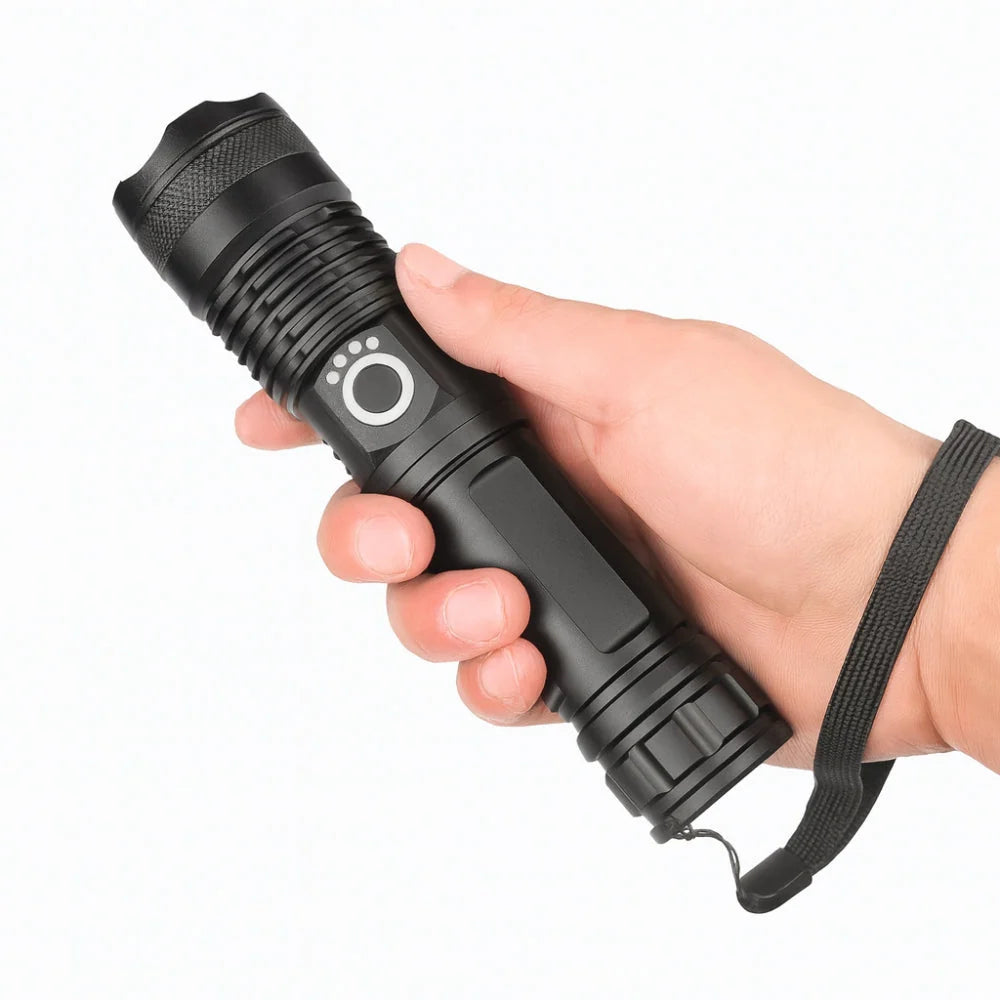 Handheld Flashlight USB Rechargeable 3 Modes IPX6