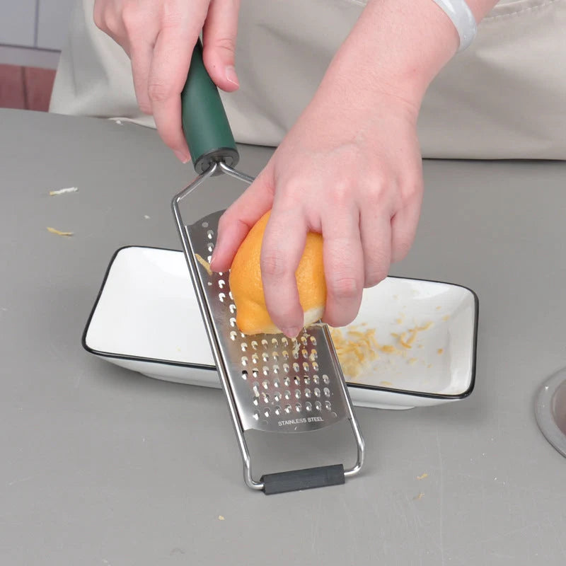 Handheld Grater Stainless Steel Blade Non-Slip Handle Dishwasher Safe