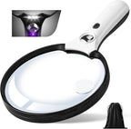 Handheld Magnifier 10x 20x 45x LED & UV