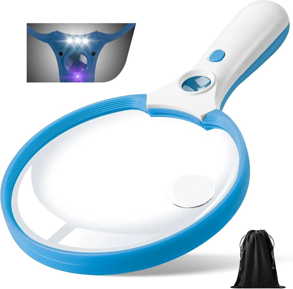 Handheld Magnifier 10x 20x 45x LED & UV