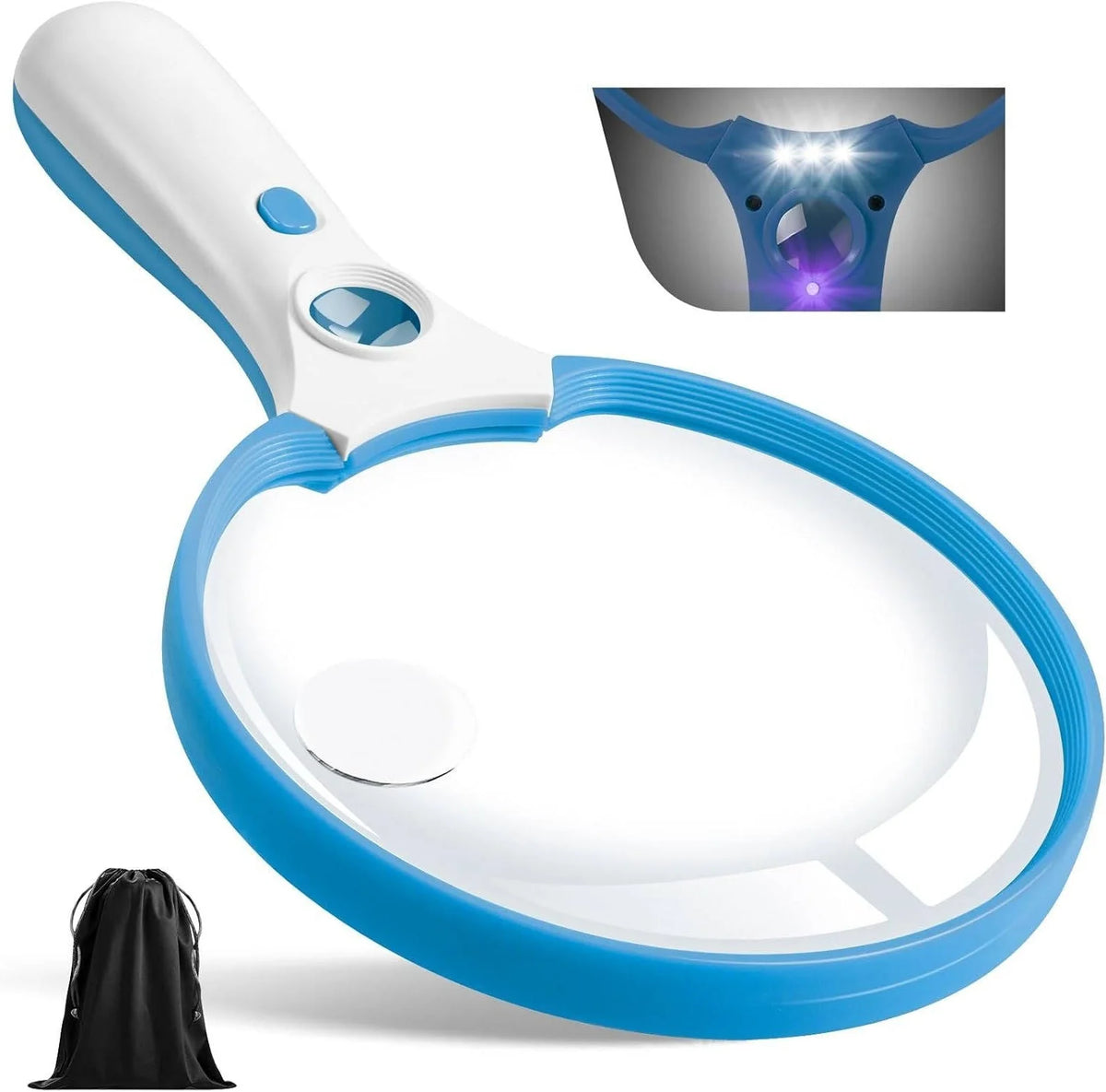Handheld Magnifier 10x 20x 45x LED & UV