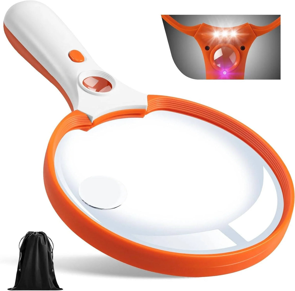 Handheld Magnifier 10x 20x 45x LED & UV