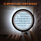 Handheld Magnifying Glass 30X Optical Glass LED Lights
