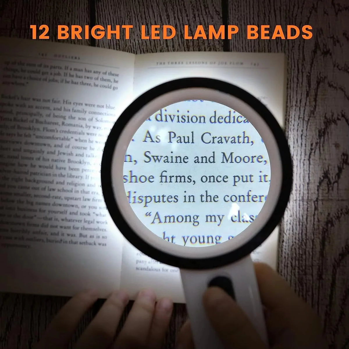Handheld Magnifying Glass 30X Optical Glass LED Lights