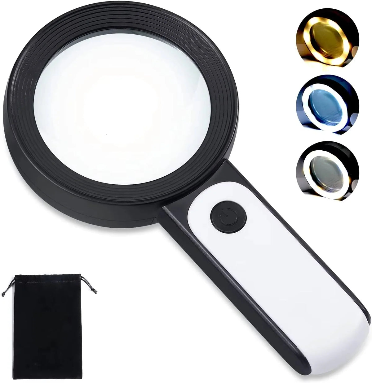 Handheld Magnifying Glass 30x Magnification & LED Light