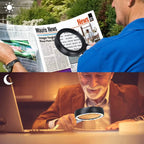 Handheld Magnifying Glass 30x Magnification & LED Light