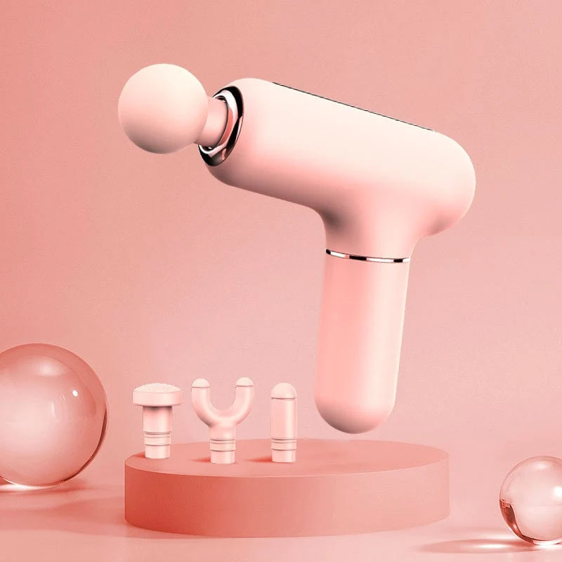 Handheld Massage Gun Deep-Tissue USB-C Rechargeable Four Interchangeable Heads