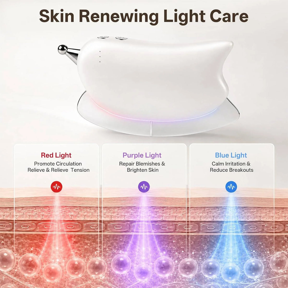 Handheld Massager Heat & Vibration Cordless 60-Min