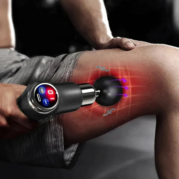 Handheld Massager Percussive Therapy 32 Speeds 4 Interchangeable Heads