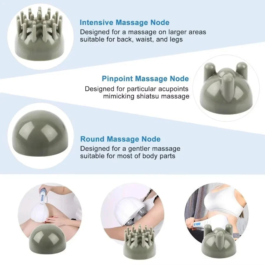 Handheld Percussion Massager Dual-Motor Dual-Head Adjustable Speed