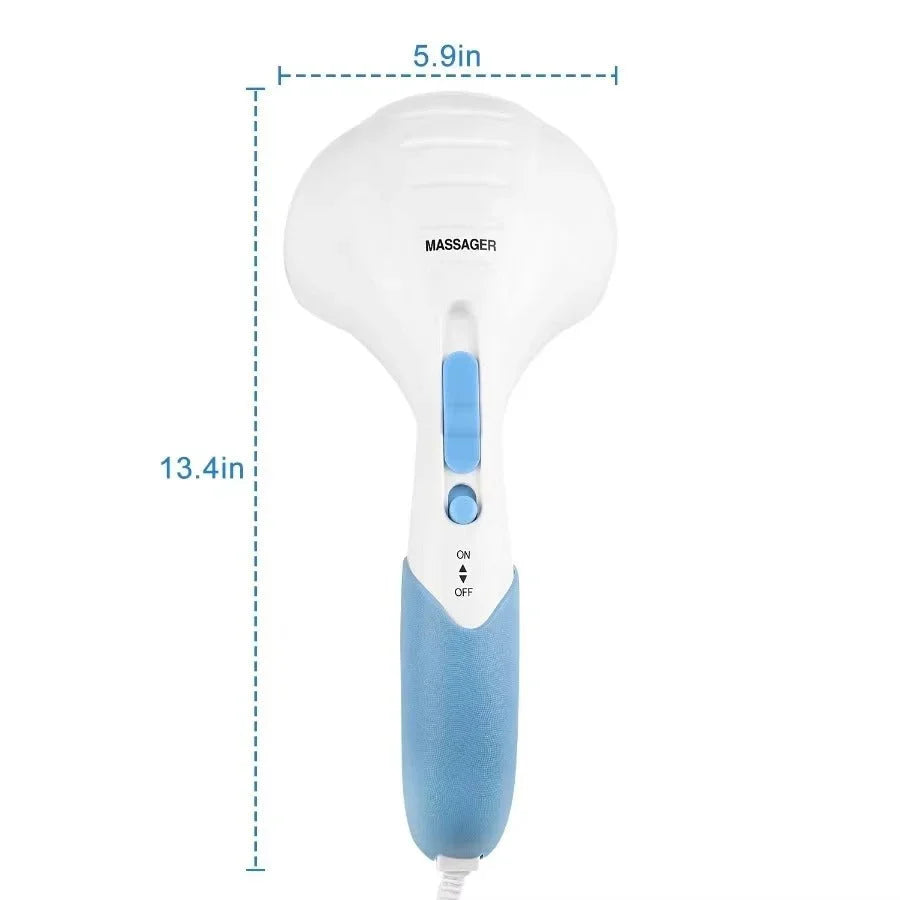 Handheld Percussion Massager Dual-Motor Dual-Head Adjustable Speed