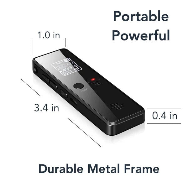 Handheld Recorder Voice-Activated & Noise-Cancelling 35 Hour Battery
