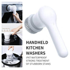 Handheld Scrubber Cordless Waterproof Interchangeable Brushes