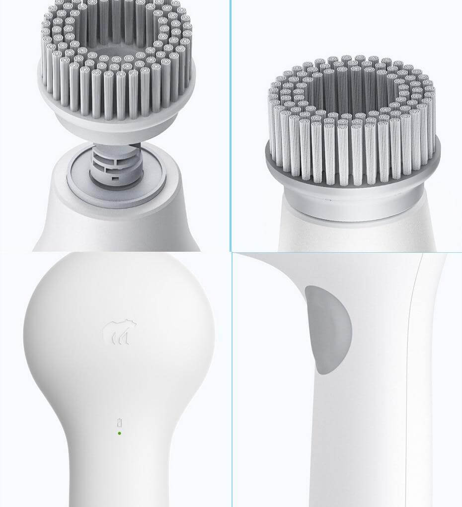 Handheld Scrubber Cordless Waterproof Interchangeable Brushes