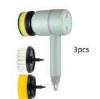 Handheld Scrubber USB Rechargeable Interchangeable Brush Heads