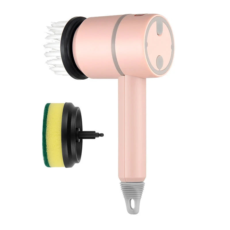 Handheld Scrubber USB Rechargeable Interchangeable Brush Heads