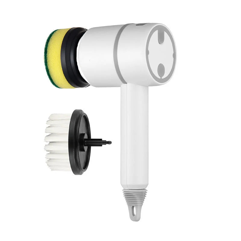 Handheld Scrubber USB Rechargeable Interchangeable Brush Heads