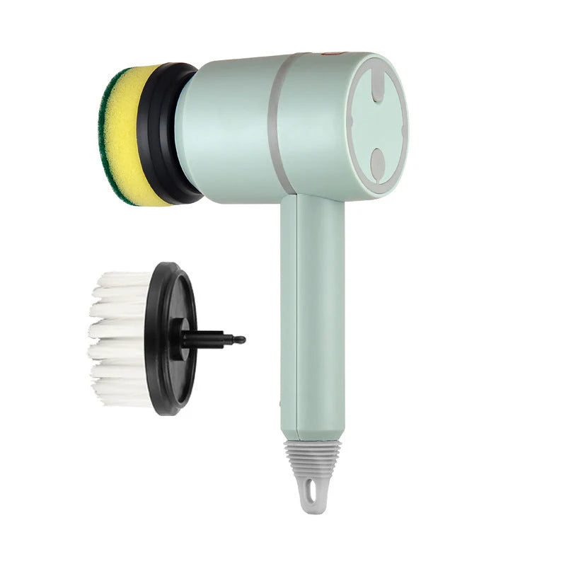Handheld Scrubber USB Rechargeable Interchangeable Brush Heads