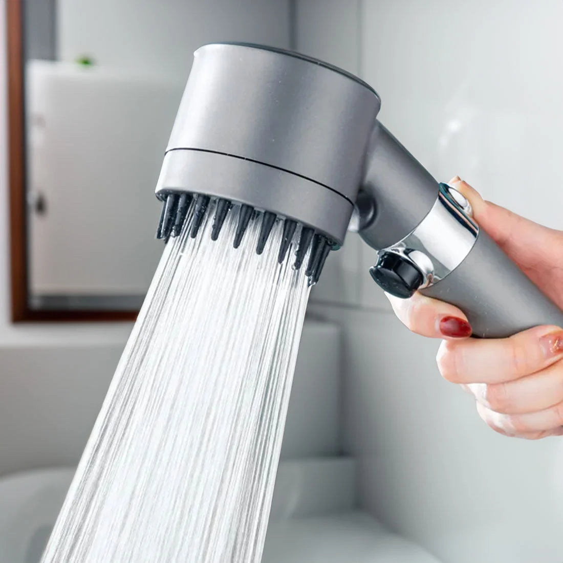 Handheld Shower Head 3 Spray Modes Water-Saving Universal Connection