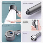 Handheld Shower Head 3 Spray Modes Water-Saving Universal Connection