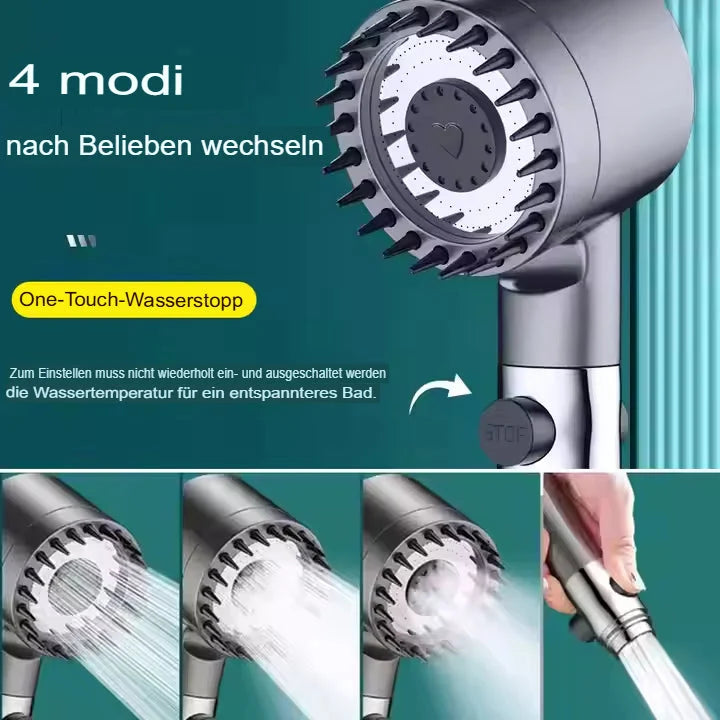 Handheld Shower Head 3 Spray Modes Water-Saving Universal Connection