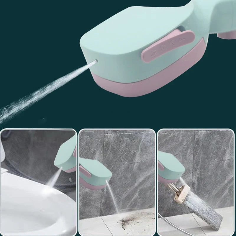 Handheld Shower Head On-Off Button & Four Spray Modes