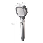 Handheld Shower Head On-Off Button & Four Spray Modes