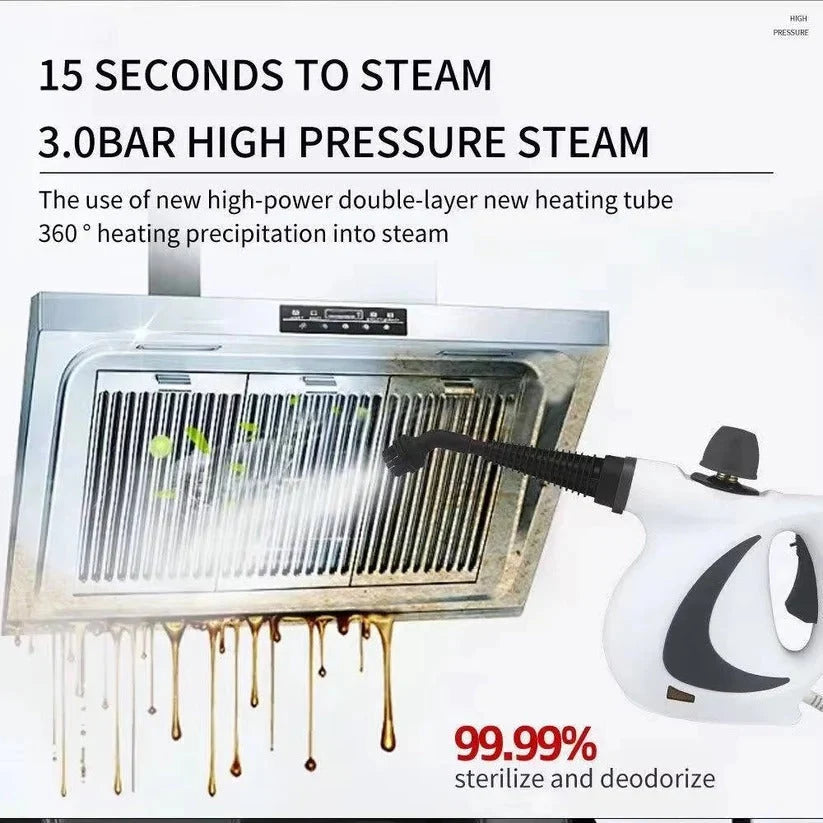 Handheld Steam Cleaner 15-Second Heat-Up Chemical-Free Cleaning