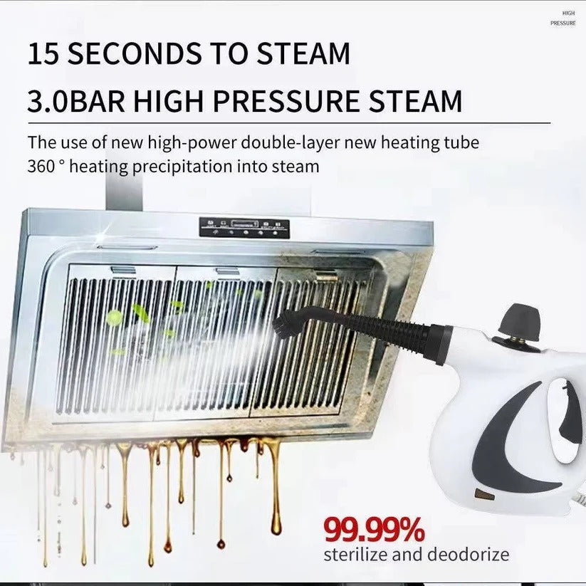 Handheld Steam Cleaner Cordless 15-Second Heat-Up & 4 Attachments
