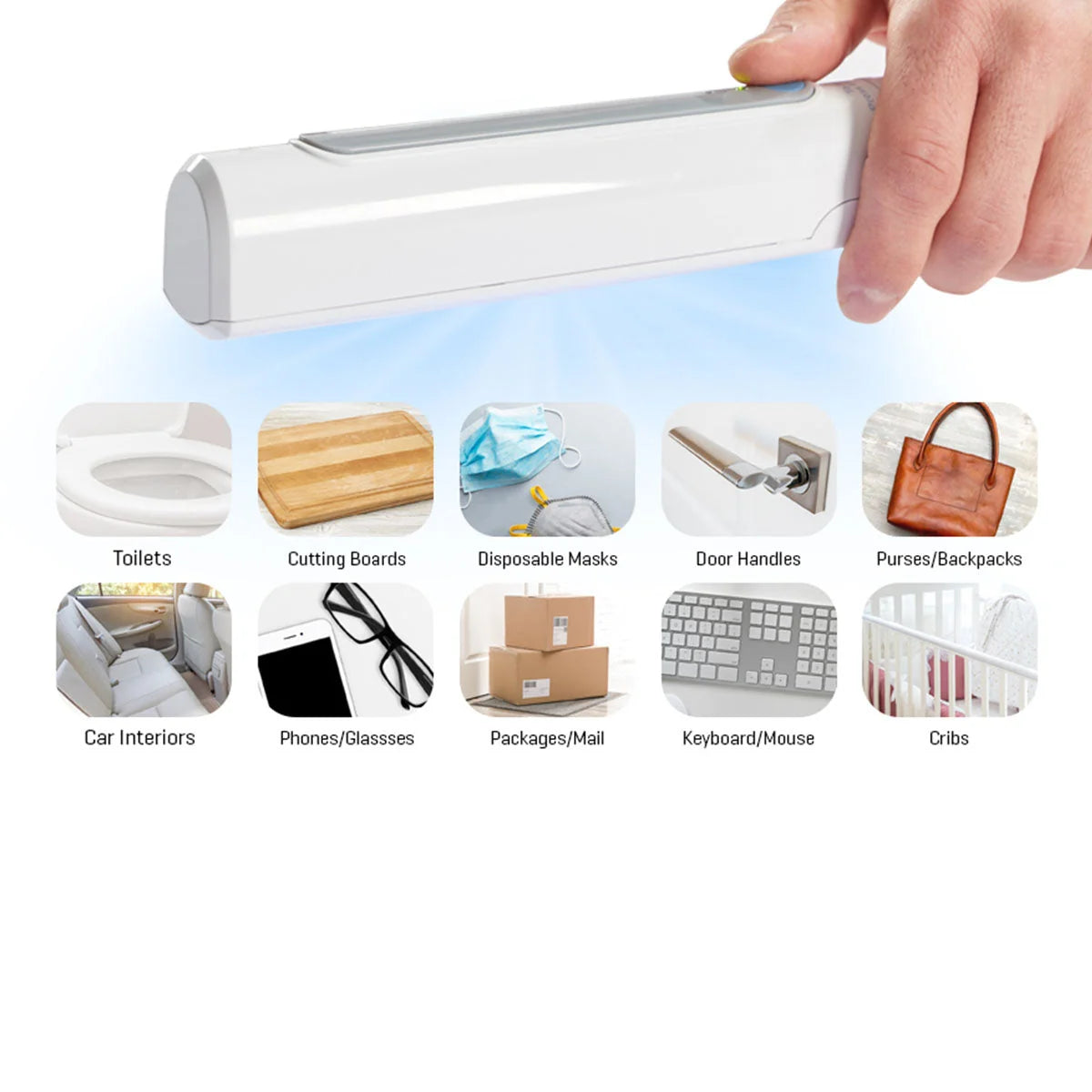 Handheld UV Wand Portable One-Button Auto Shutoff
