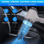 Handheld Vacuum Cordless Turbo Suction Snap-On Nozzle