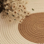 Handmade Braided Hemp Oval Floor Rug (25.5 x 18 in)