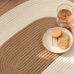 Handmade Braided Hemp Oval Floor Rug (25.5 x 18 in)