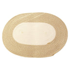 Handmade Braided Hemp Oval Floor Rug (25.5 x 18 in)