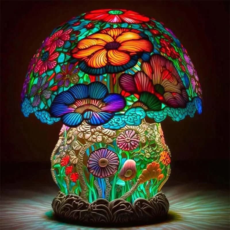 Handmade Colorful Mosaic Table Lamp (Plug-In)