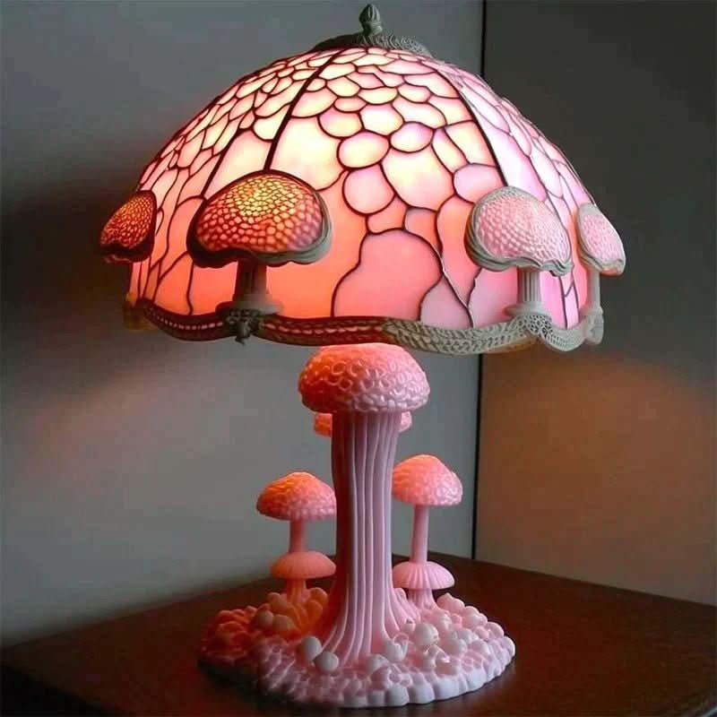 Handmade Colorful Mosaic Table Lamp (Plug-In)