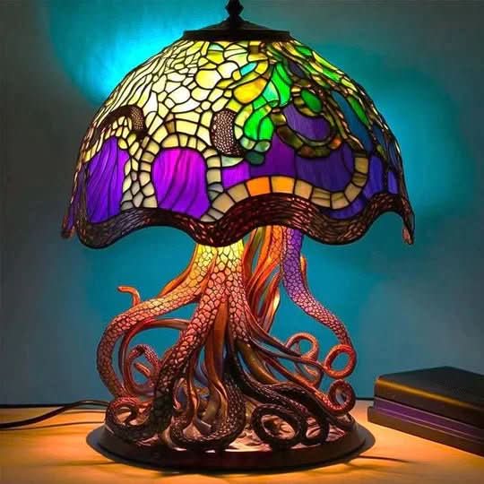 Handmade Colorful Mosaic Table Lamp (Plug-In)