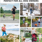 Hands-Free Dog Leash Adjustable Bungee Waist Strap Waterproof Pocket