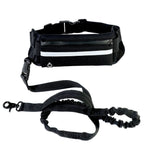 Hands-Free Dog Leash Adjustable Bungee Waist Strap Waterproof Pocket
