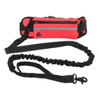 Hands-Free Dog Leash Adjustable Bungee Waist Strap Waterproof Pocket