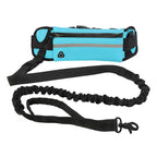 Hands-Free Dog Leash Adjustable Bungee Waist Strap Waterproof Pocket