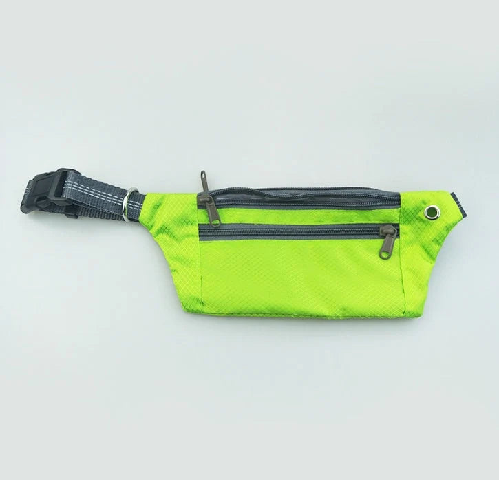 Hands-Free Dog Leash Elastic Shock-Absorbing Waist Belt Pouch Reflective