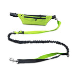 Hands-Free Dog Leash Elastic Shock-Absorbing Waist Belt Pouch Reflective