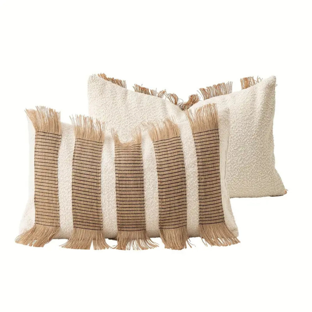 Handwoven Bohemian Stripe Cushion Cover (Concealed Zip)