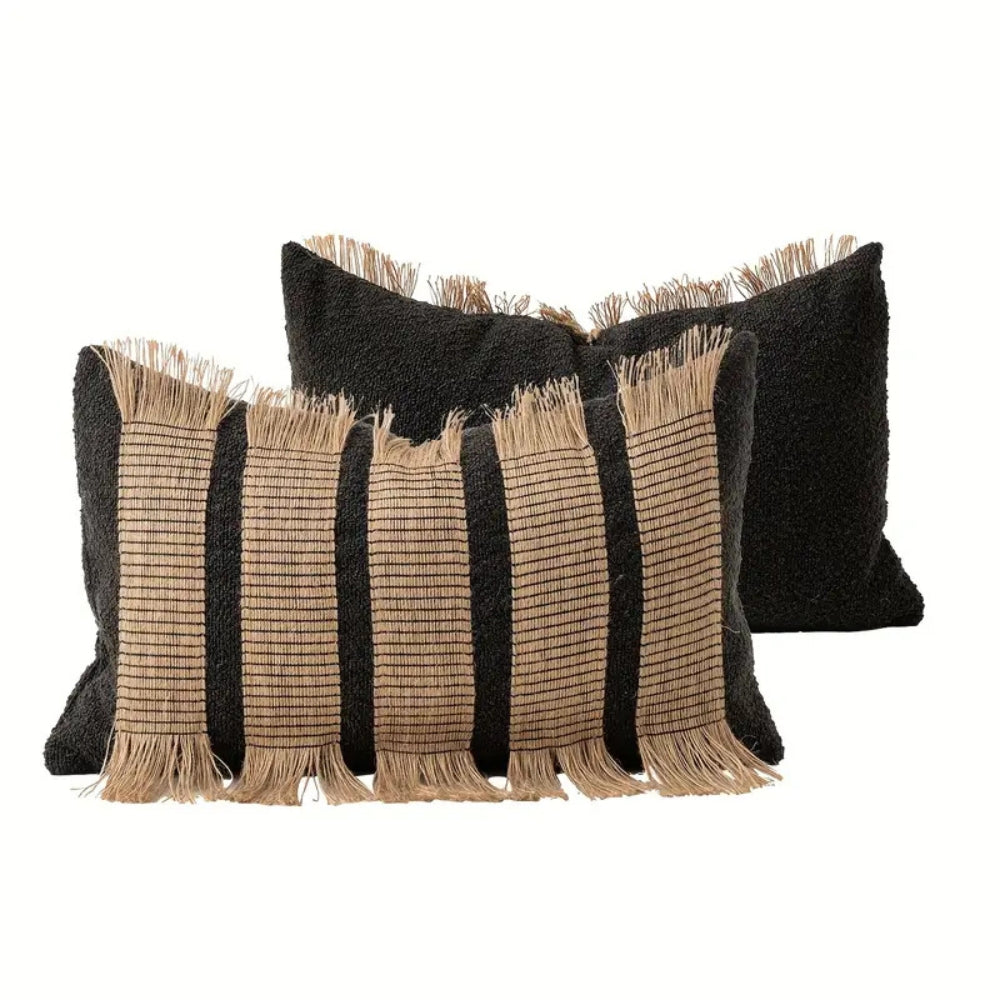 Handwoven Bohemian Stripe Cushion Cover (Concealed Zip)