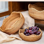 Handwoven Rattan Fruit & Bread Basket (Multiple Sizes)