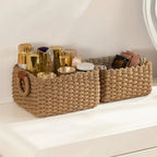 Handwoven Rattan Storage Baskets (Set of 3)