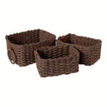 Handwoven Rattan Storage Baskets (Set of 3)