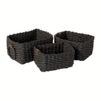 Handwoven Rattan Storage Baskets (Set of 3)